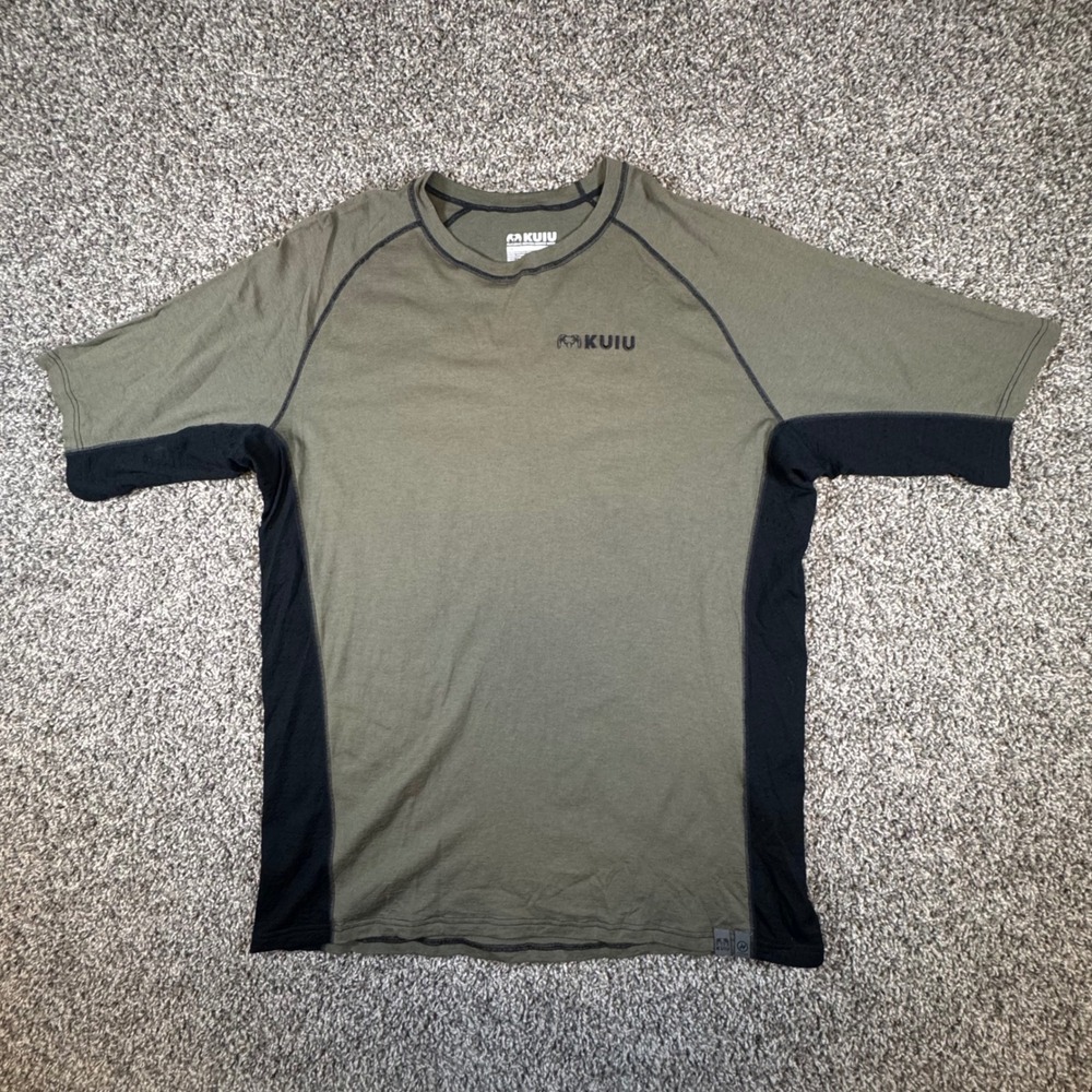 KUIU ULTRA Merino 125 Mens XXL Olive Green Black Short Sleeve Hunting Base Layer - Picture 2 of 8